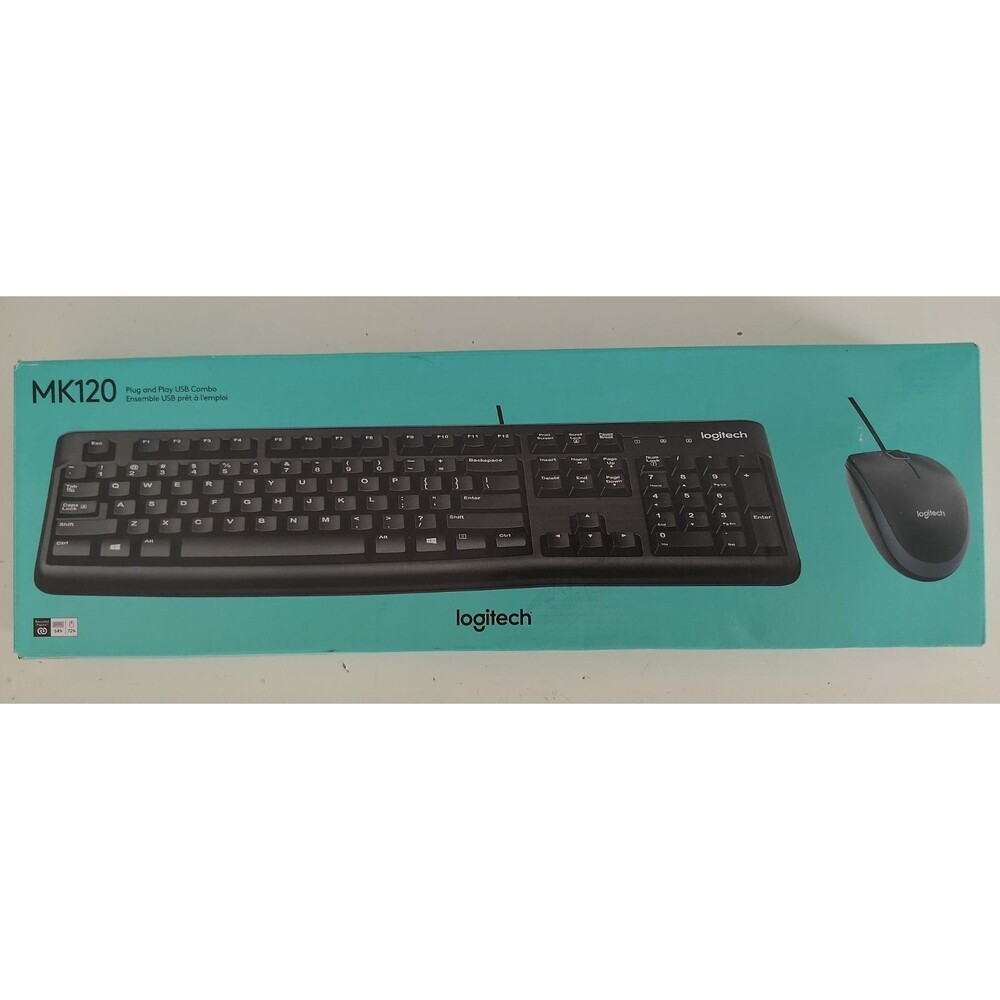 Logitech MK120 (920-002565) Wired USB Keyboard and Mouse Combo